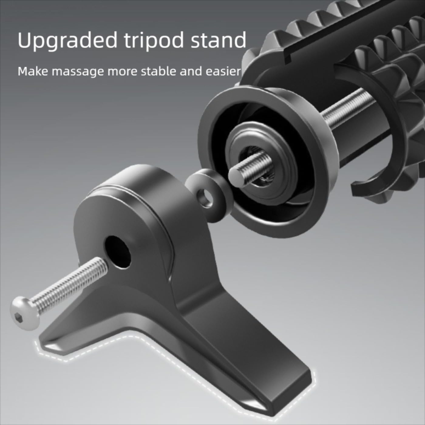 Professionelle Muskelmassagerolle - Hochdichte Schaumstoffrolle zur Muskelerholung & Schmerzlinderung - 53 cm Körpermassagestab für Sportler, Rücken, Beine, Ganzkörper (Schwarz)