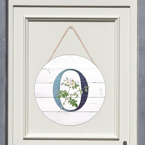 Vista 66 de Welcome Sign for Wall Initial Letter C Blue Round Wood Signs Monogram White Floral Wood Plaque Fresh Flowers 12in Mid Century Home Wall Decor for