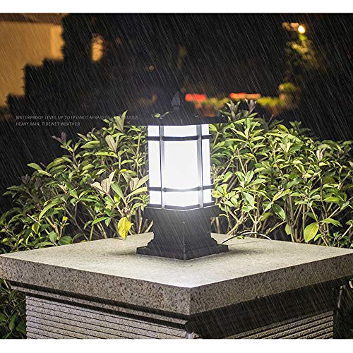 Lámpara de poste impermeable que protege y decora la entrada exterior de su hogar 5