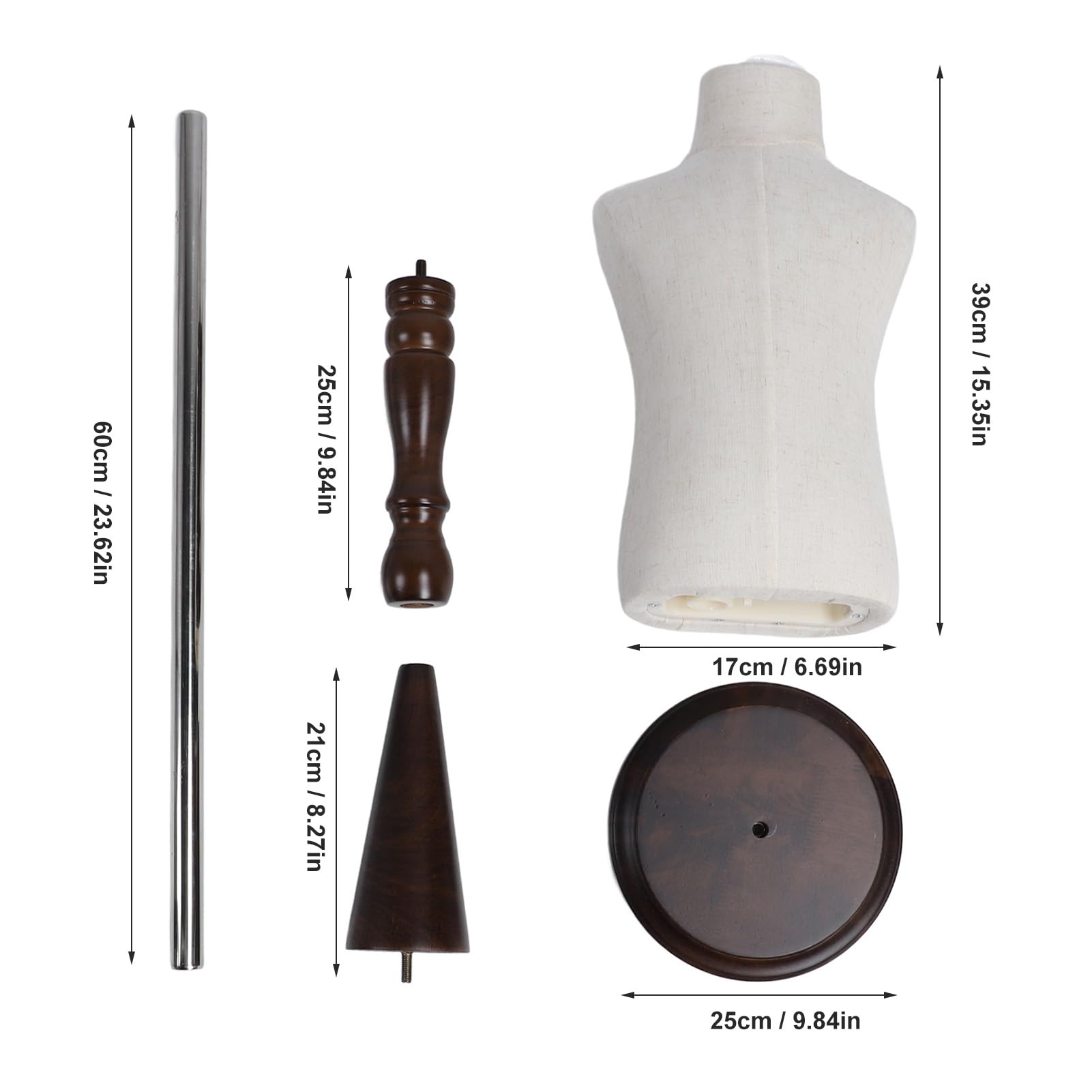 WINH Maniquí para Niños con Forma de Vestido, Ligero, Estable para Exhibición de Tienda de Ropa, maniquí Infantil de Lino, Torse para Estudio de Mostrador de Ventana [ de Ropa para Niños pequeños]