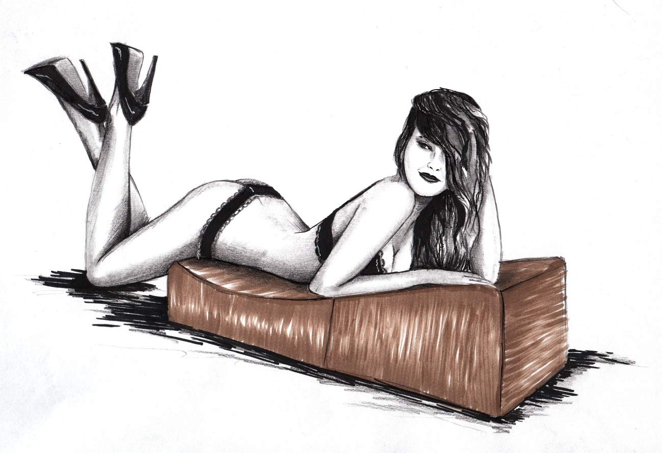 Velinda Pouf Poltrona Sesso Sex Sofa Pieghevole profilata (Colore: Nero)