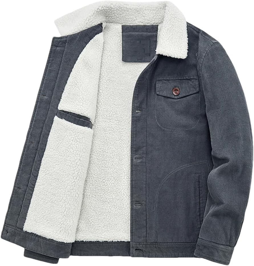 REHJJDFD Men's Windbreaker Jackets Man Coat Heating Jackets Fleece Casual Cardigan Coat