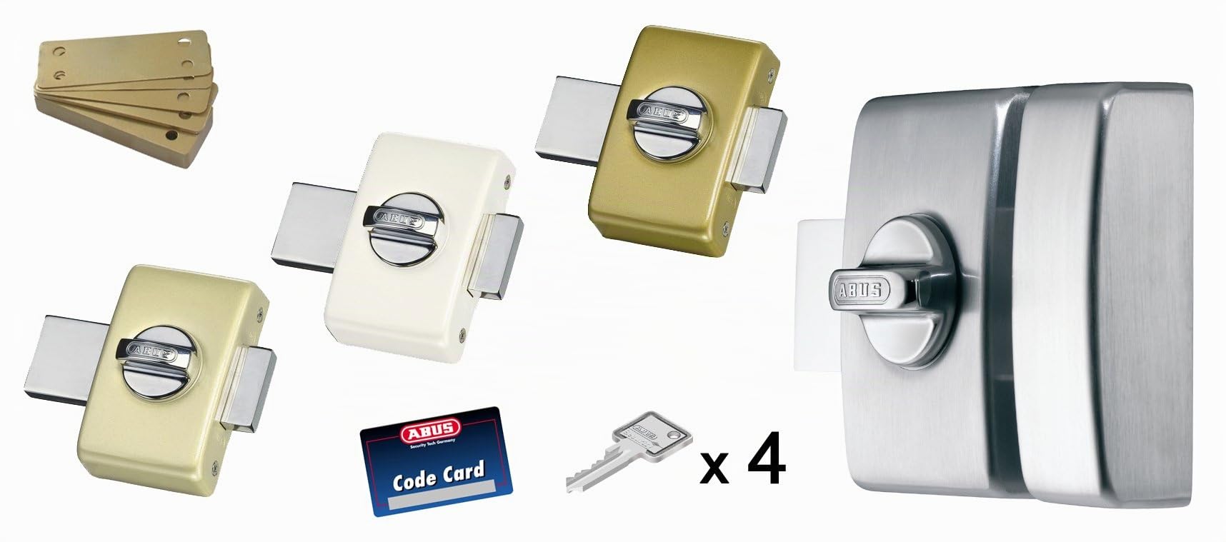Abus 36959 V B W EK Verrou à bouton sans fermeture à clé/cale Blanc
