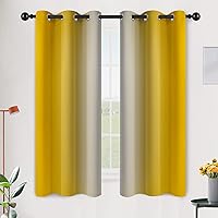 Vista 121 de SimpleHome Ombre Room Darkening Curtains 96 inches Length for Bedroom,Grommet Gradient Light Blocking Beige Gradient Window Curtains for Living