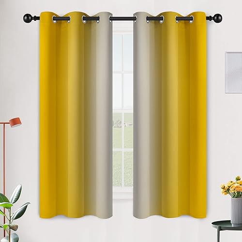 Miniatura 121 de SimpleHome Cortinas gruesas con aislamiento térmico y ojales, bloqueo de luz para oscurecer sala, dormitorio, 2 paneles, 52 x 72 pulgadas de largo,