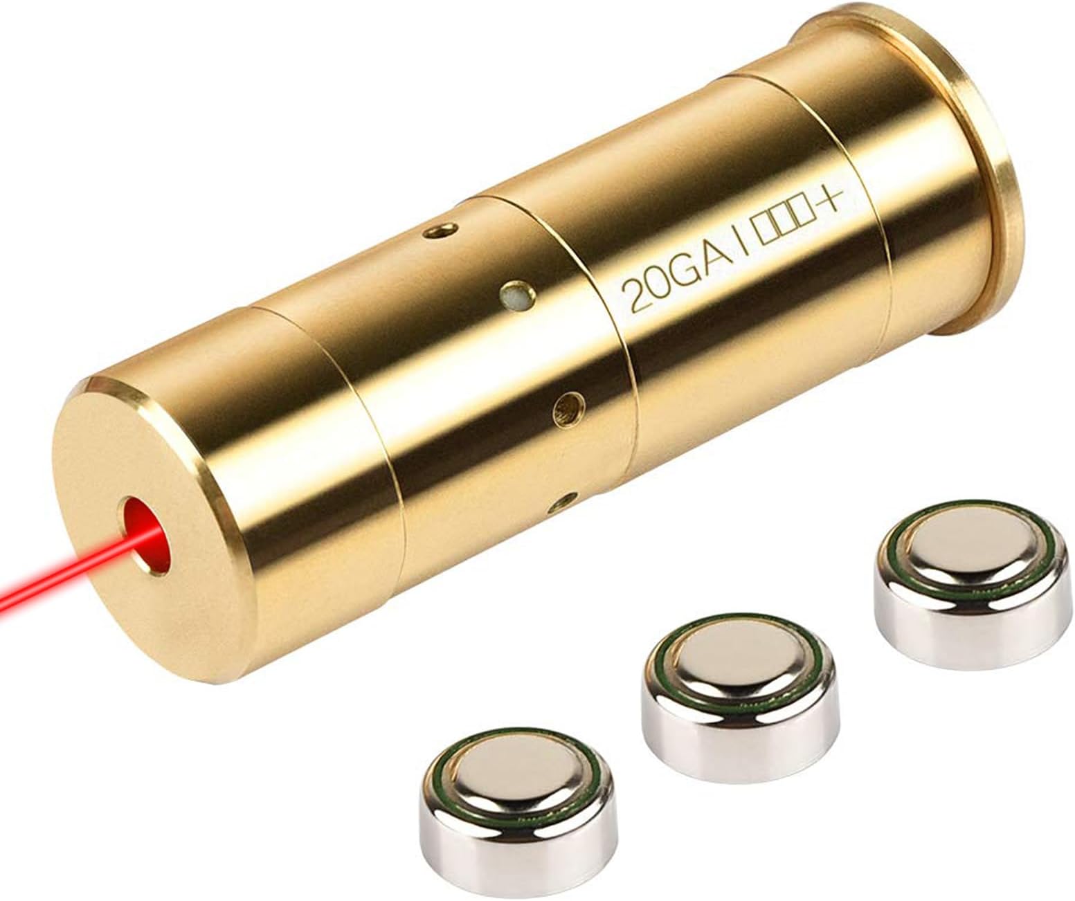 Bore Sight Laser .45acp 20-Gauge 7.62x54R Red Dot Boresighter with Extra Batteries