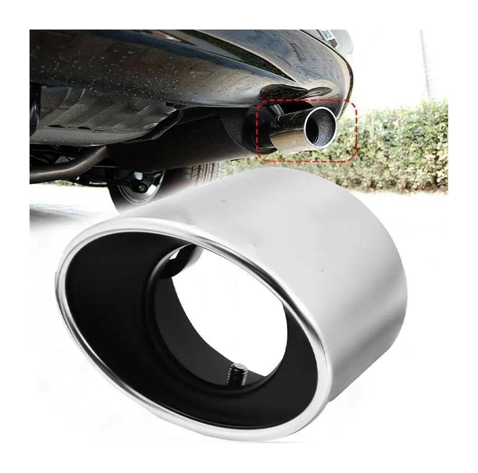 Escape Tubo Silenciador Imulador Para Accord 2008 2009 2010 2012 Tubo Escape Coche Punta Silenciador Trasero Acero Inoxidable(2pcs)
