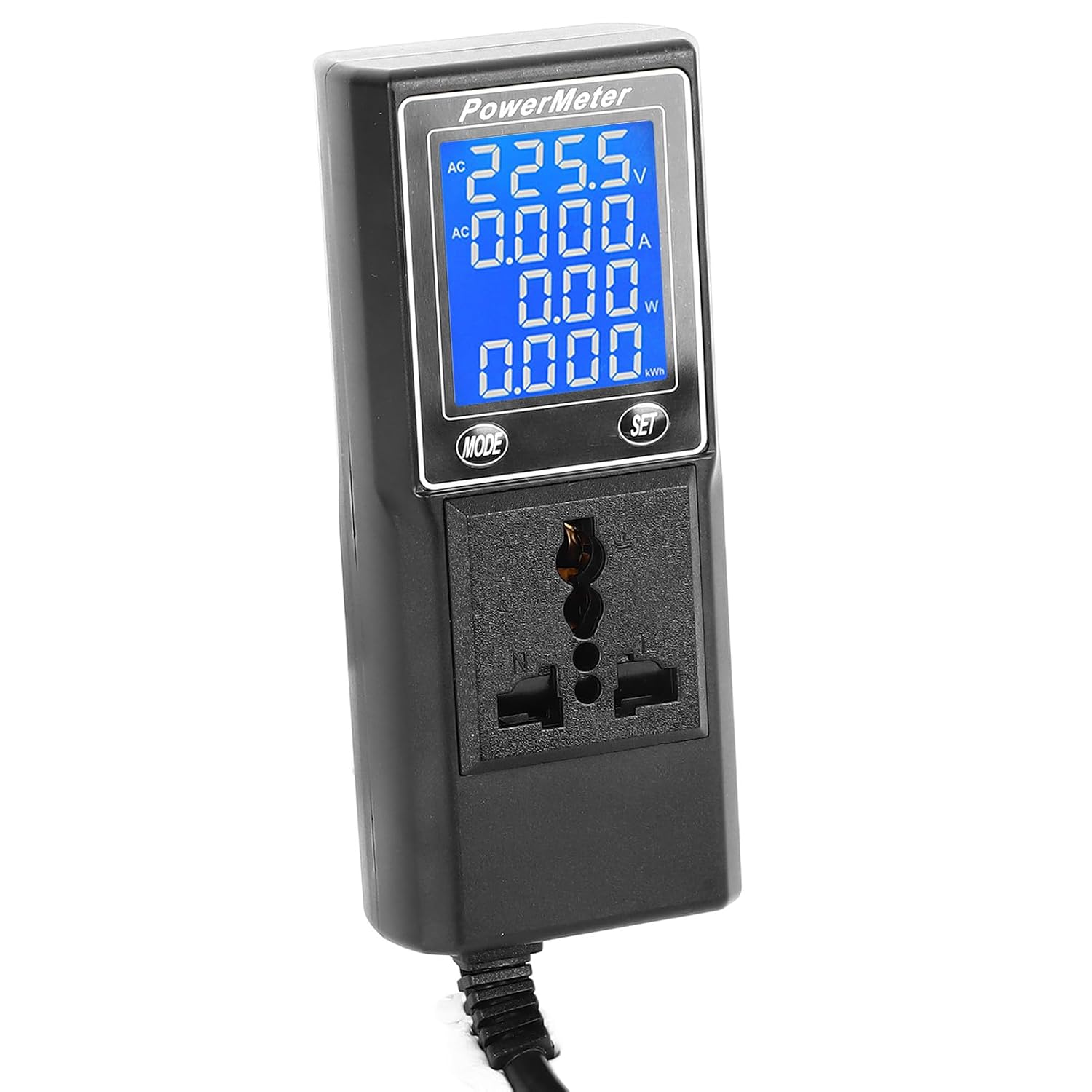 Electricity Usage Monitor Yb39Dm Socket Digital Measurement Measuring Instrument Meter Us Plug 60 300V Measurement Instrument Measurer Measuring Measure Tool Power Meters