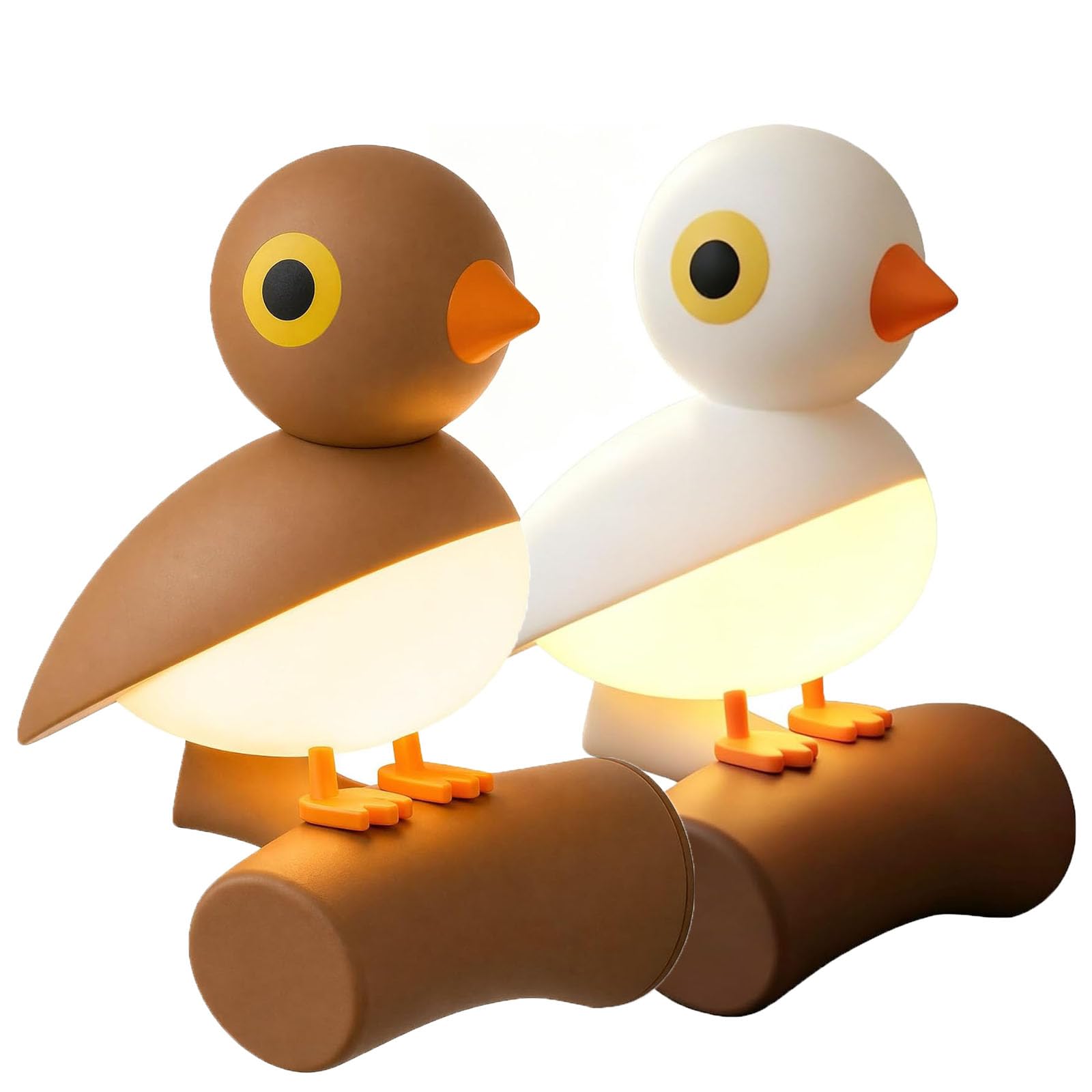 Luce notturna per uccelli con sensore di movimento, lampada LED (A+B) | magnetica con controllo touch, lampada da parete ricaricabile con timer dimmerabile, facile installazione per camera