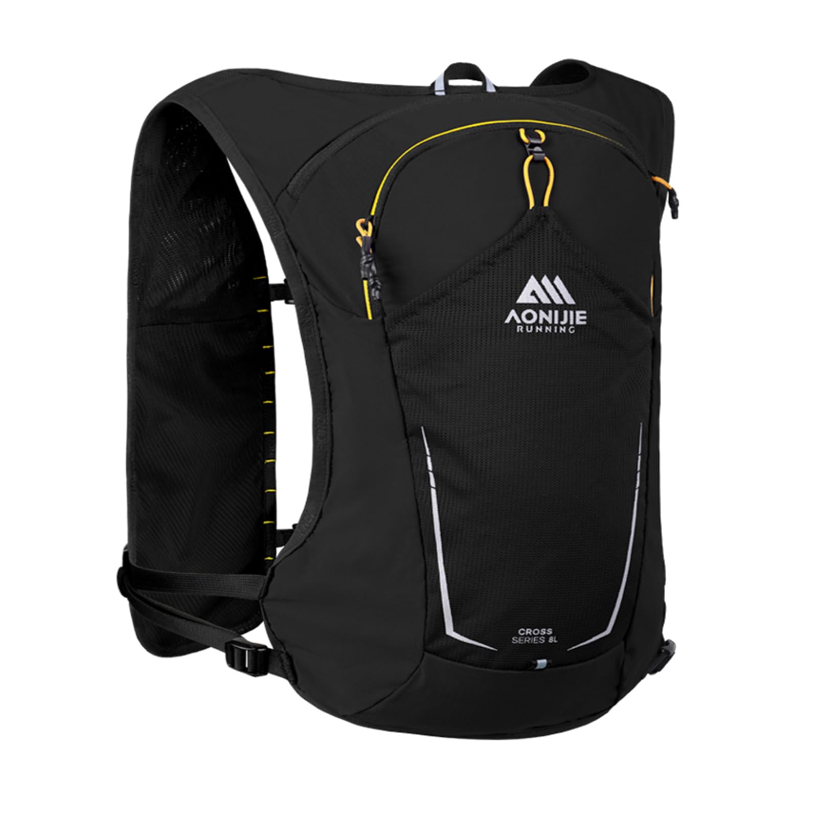 AONIJIE Running Hydration Vest Backpack 8L Bag Lightweight Vest for Trail Running Race Marathon (Black, One Size)