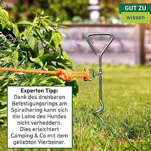 Windhager Bodenanker, Spiralhering, 41 cm, Durchmesser 8 mm, verzinktes Metall, 07134