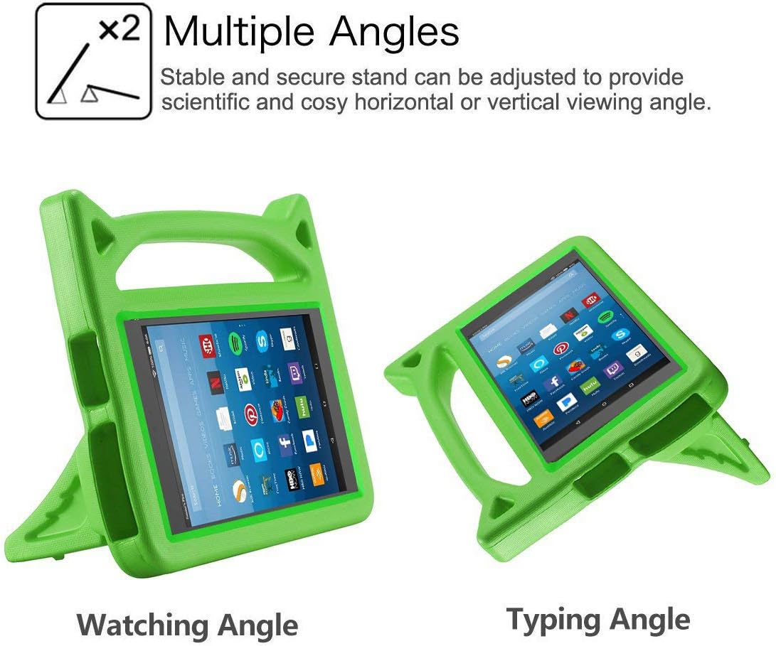 2020 All-New Fire HD 8 Plue & Fire HD 8 Tablet Case(Only Compatible with 10th Generation Tablet, 2020 Release) Kids Shock Proof Protective Cover Case for Fire HD 8 Tablet(Green)