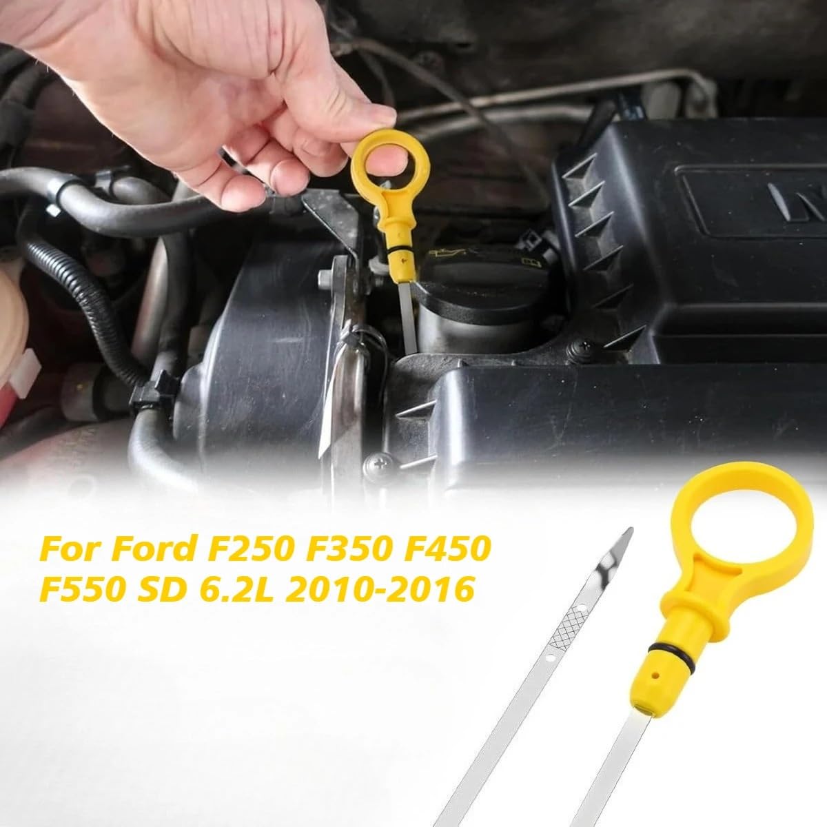 Sensore Coppa Olio, indicatore Livello Olio Motore, Asta di Livello, Compatibile con Ford F250 F350 F450 F550 SD 6.2L 2010-2016 AL3Z-6750-A AL3Z6750A