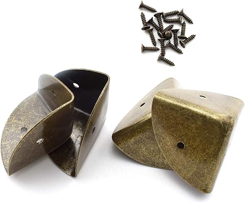 Miniatura 8 de SDTC Tech Paquete de 8 protectores de esquina triangulares de aleación de zinc de 1.2 pulgadas (1.181 in), cubierta de seguridad decorativa de metal