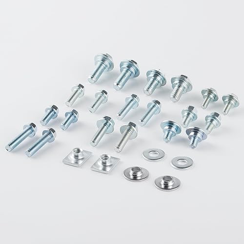 Miniatura 3 de LivTee Kit de montaje de pernos de cuerpo de motocicleta, 70 unidades, para guardabarros de asiento de plástico, sujetadores de cubiertas