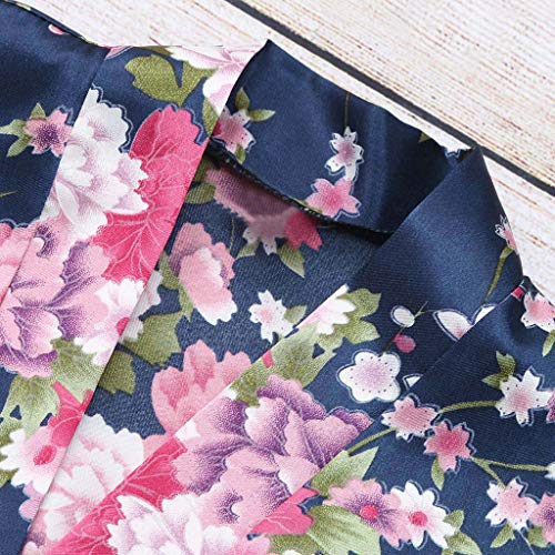 Baby Girls Flower n𝐢ghtgowns Short Satin R𝐨be Toddler Summer L𝐨unge Bathr𝐨be 𝐏ajamas Silky Cute Kimono Sl𝐞epwear4