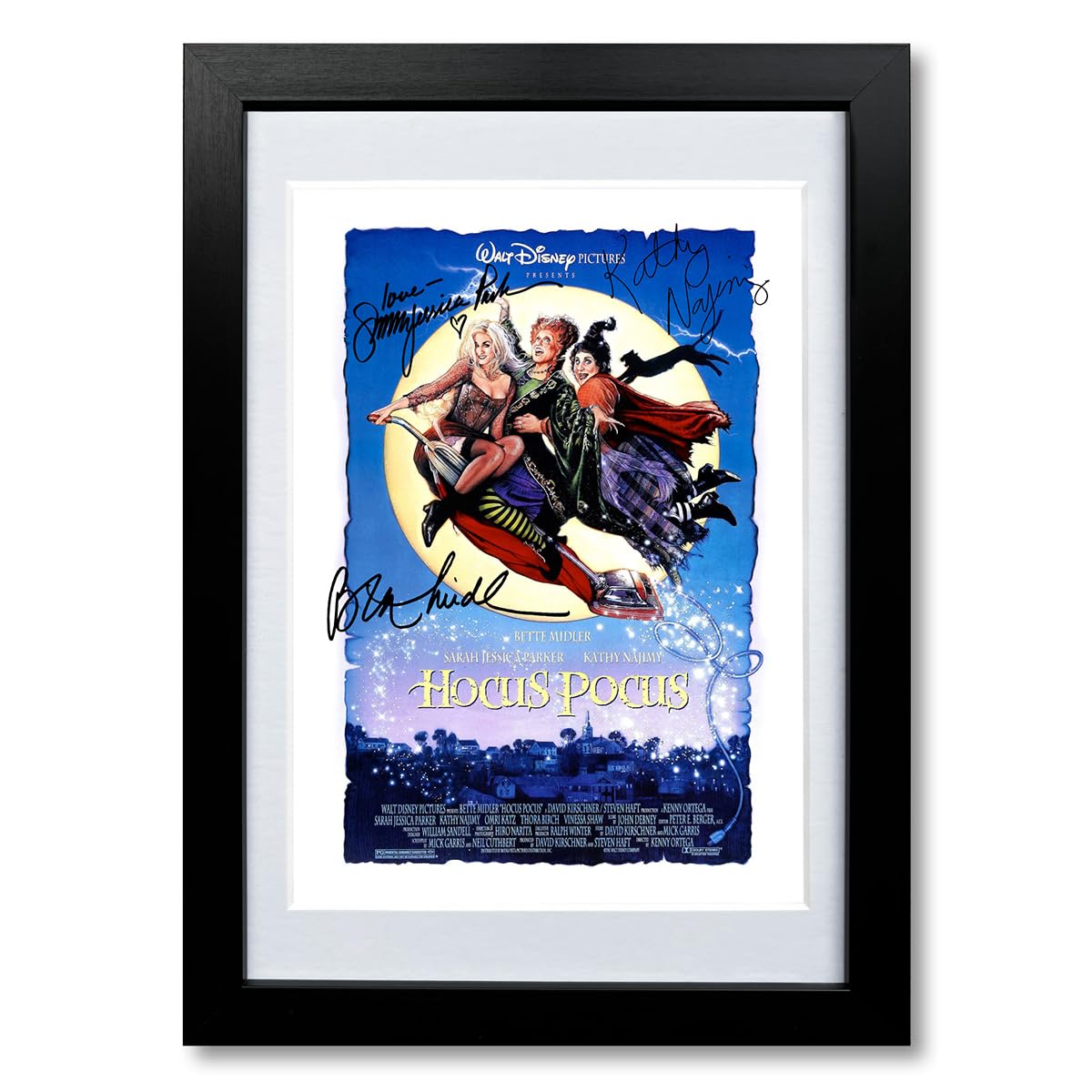 Hocus Pocus Cast Signed A4 Poster Photo Print Framed Autograph Gift Movie Film (A4 BLACK FRAMED & MOUNTED)