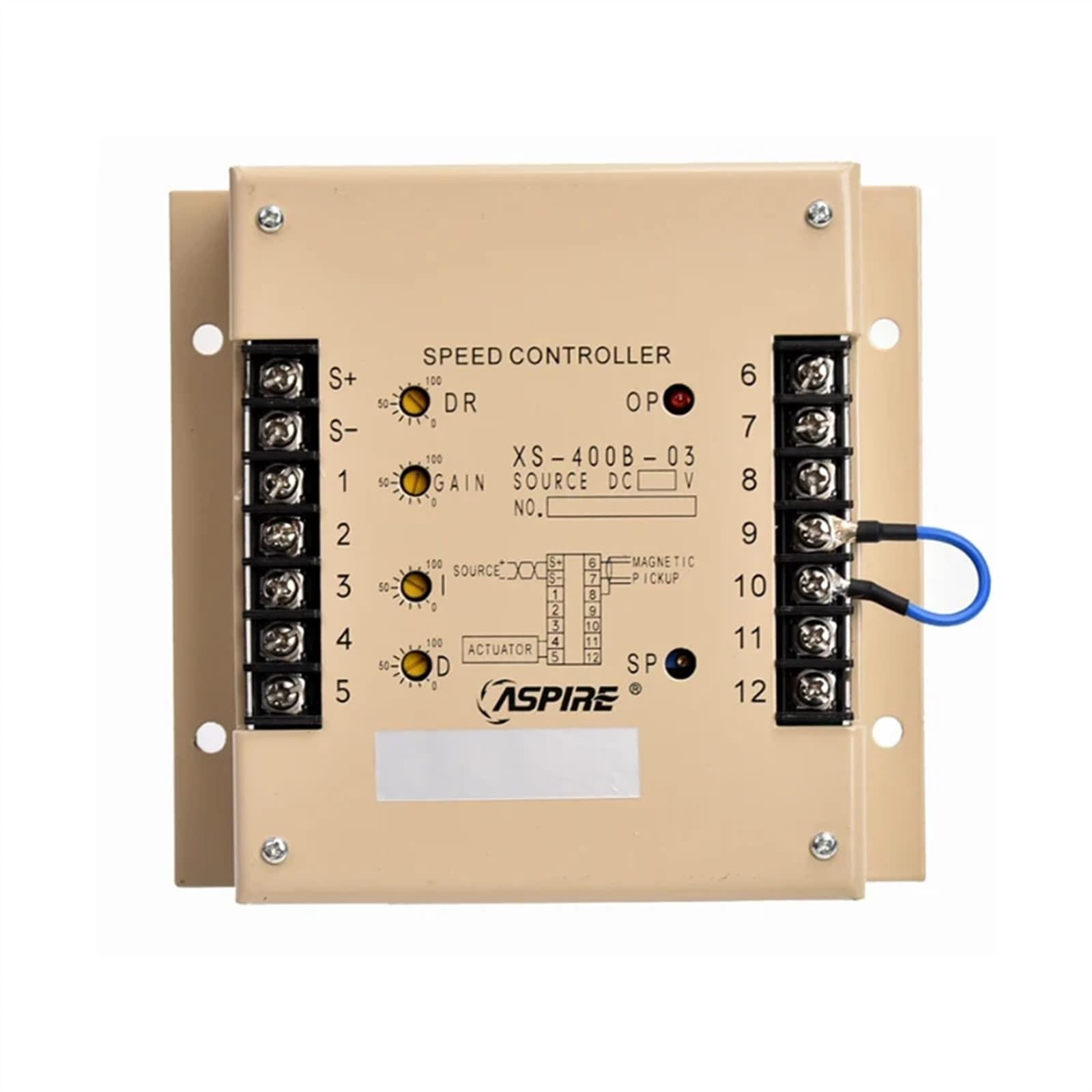 Carte de contrôle de vitesse XS-400B-03 du contrôleur de vitesse du générateur diesel 0428-32-3551(Ori 7917415525)