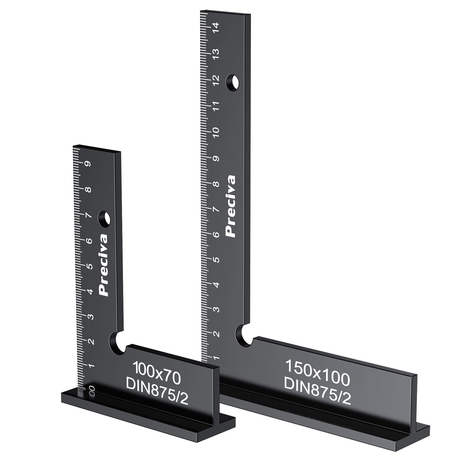 Preciva Schlosserwinkel 90° - Präzisions-Werkstattwinkel Aus Alu, 150x100mm Mit Skala