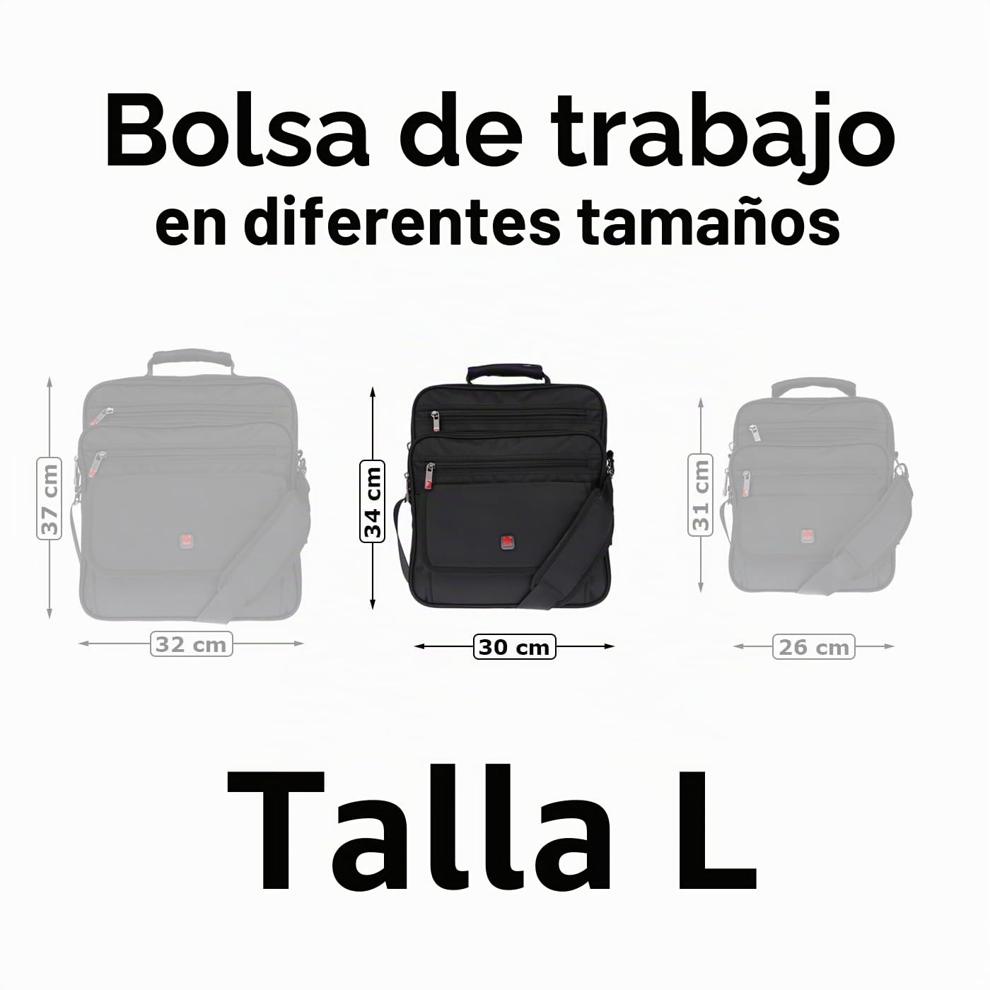 Christian Wippermann Bolso bandolera profesional para hombre, talla M, L, XXL, bolso de mano para ordenador portátil