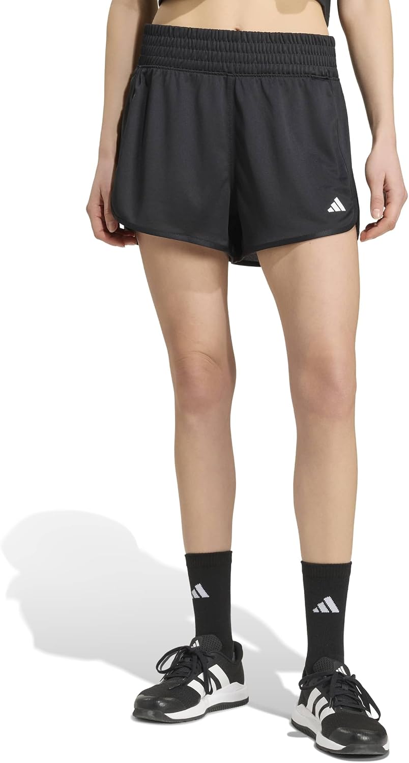 Adidas Women's Pacer Essentials Knit High-Rise Shorts, Black, X-Small/5" Inseam