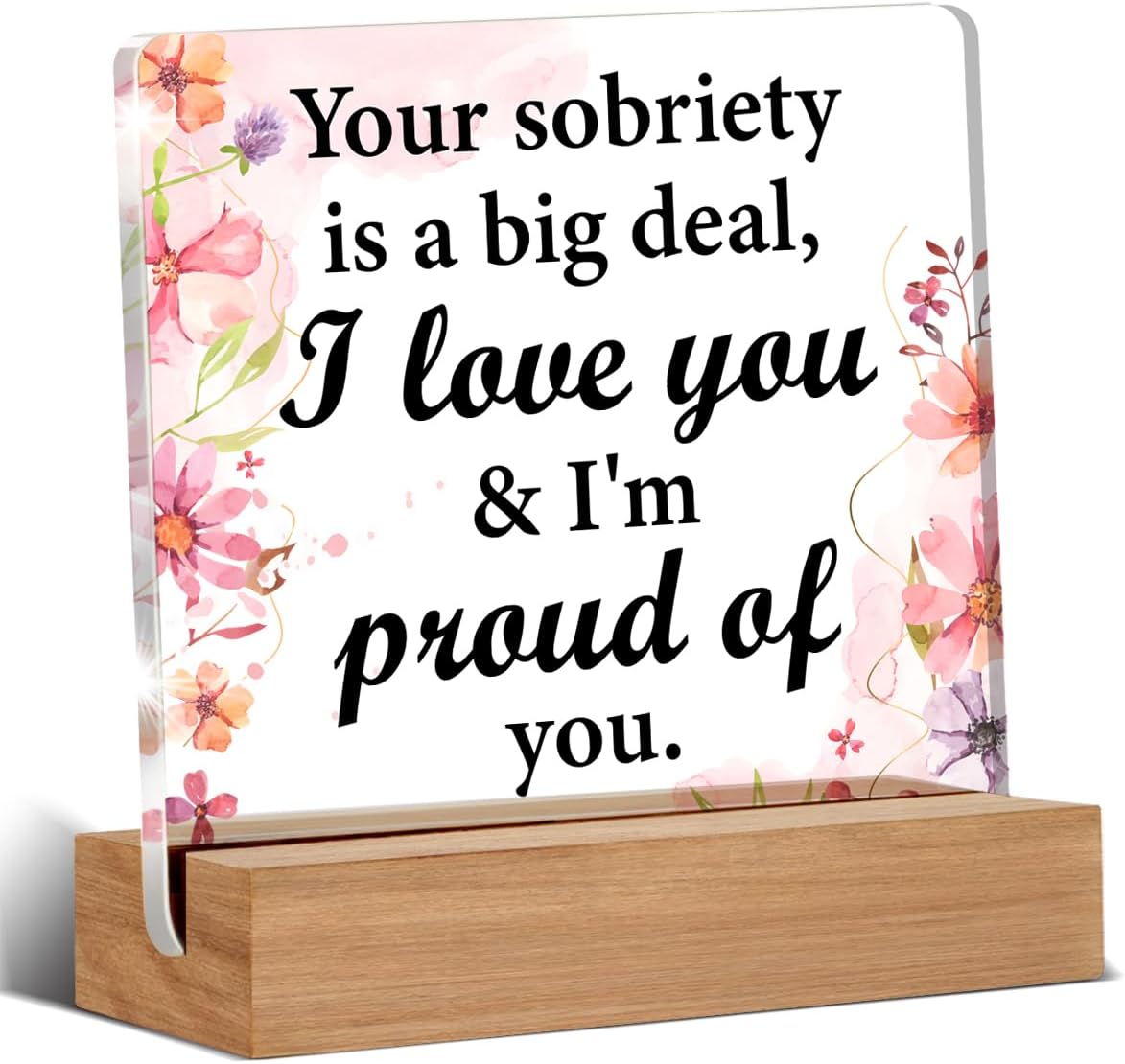 Sobriety Gifts for Women Surgery Recovery Gift Get Well Your Is a Big Deal Clear Acrylic Decorative Sign Desk Decor 4x4 in