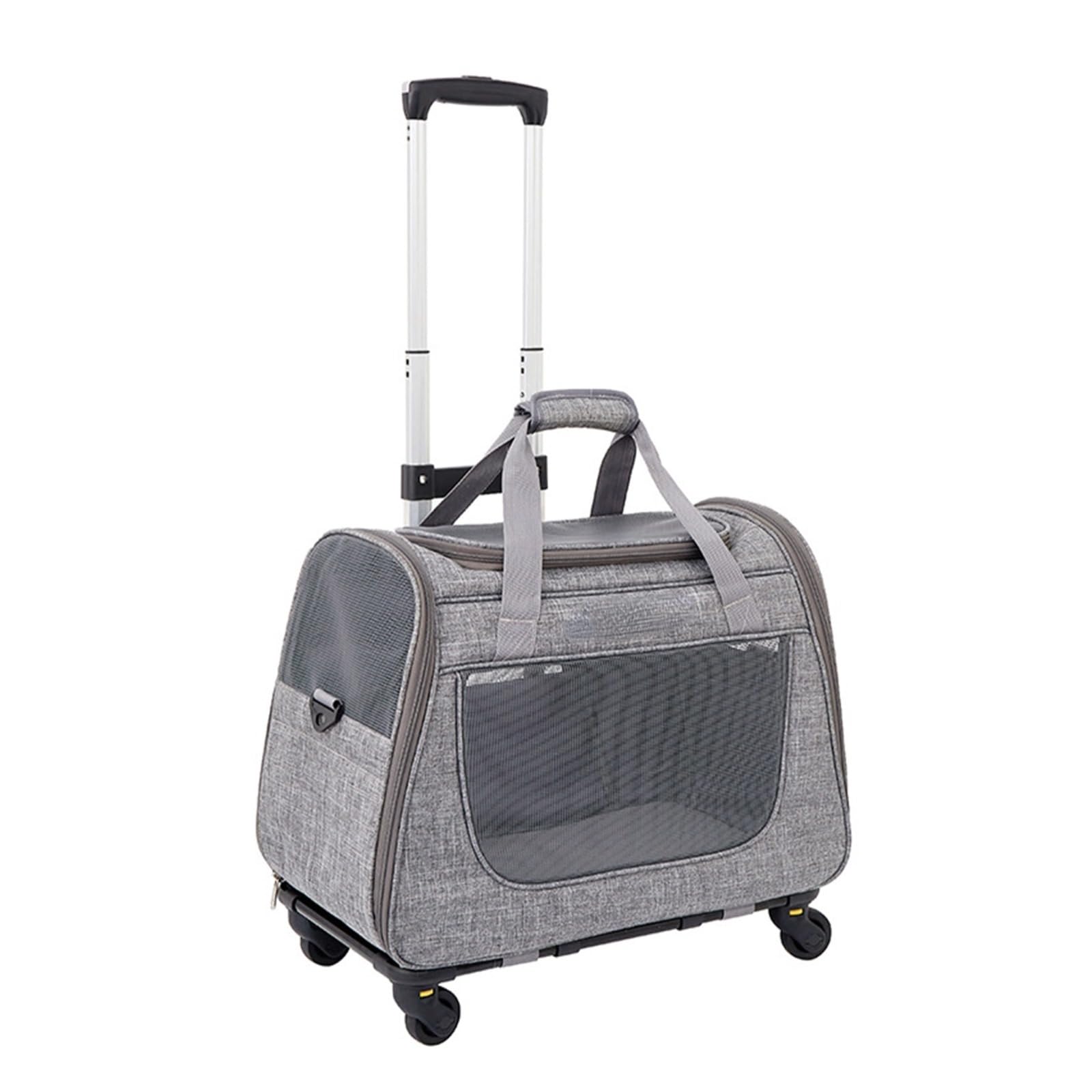 Trasportino per Gatti Cani con Ruote Trasportino per Cani Domestici su Ruote Trasportino da Viaggio per Animali Domestici 2 in 1 Trolley per Gatti con manico e tracolla