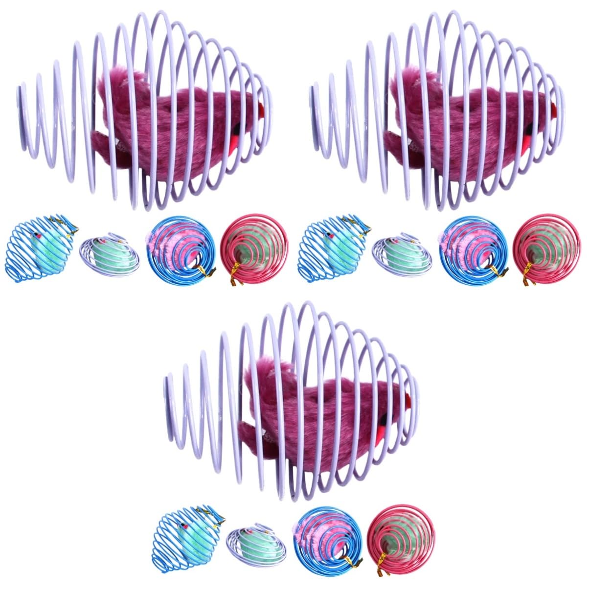 POPETPOP 15pièces Jouets Interactifs pour Chats De Souris Colorées Stimule Exercice Et Réduit Ennui des Félins Accessoire pour Chats Intérieur Fabriqué Matériau Résistant Et Durable