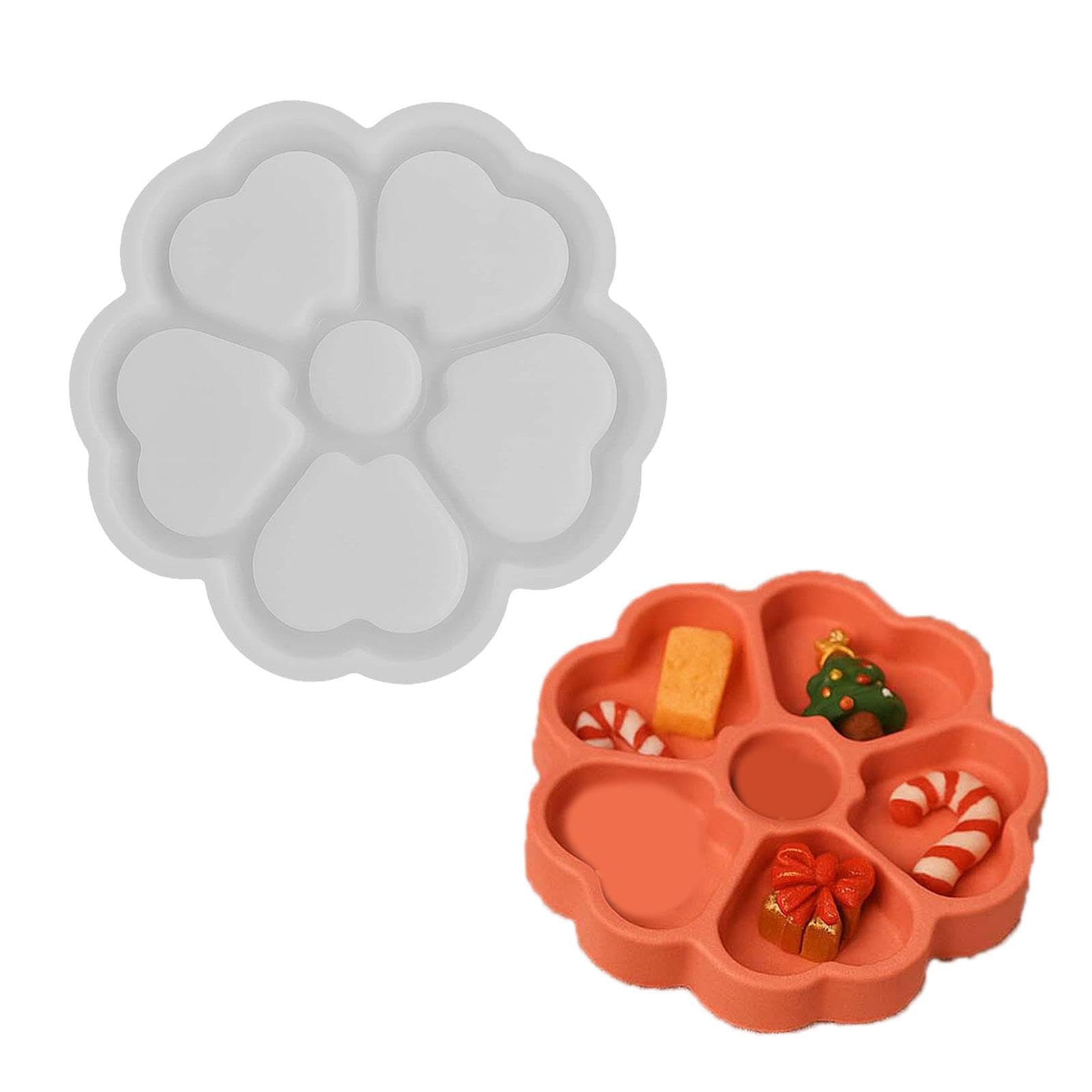 Osniyaw Flowers Multi-Shaped Silicone Craft Moulds, Heart Design For Storage Containers And Decoration, Recyclable Shaped Silicone Moulds