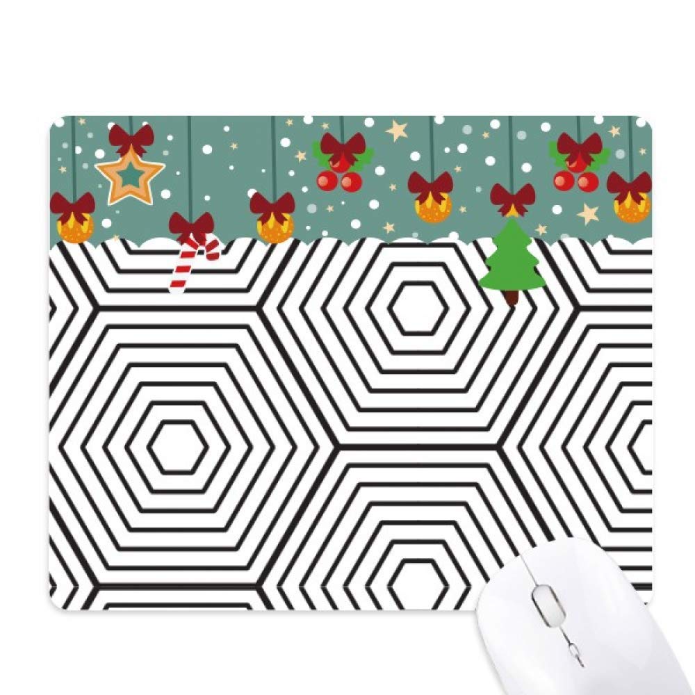 Mouse pad con diseño de líneas hexagonales y base de goma para escritorio de oficina 5