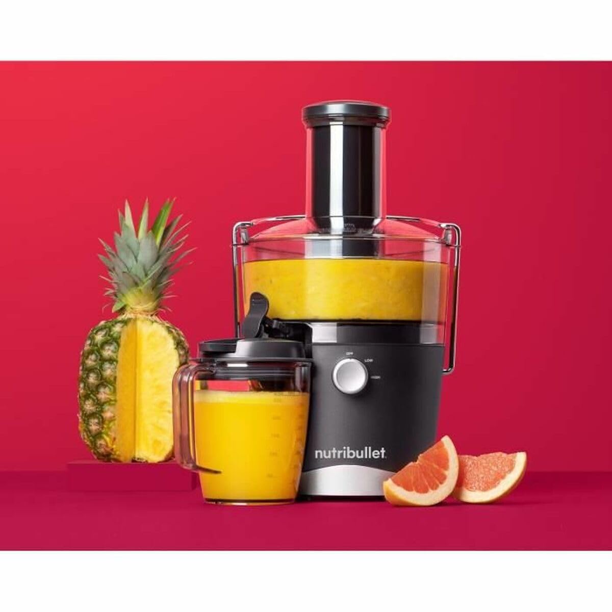 nutribullet Juicer, Estrattore di Succo a Freddo, Estrattore Frutta e Verdura, Estrattore Succo Frutta, Facile da Pulire, Vaschetta per Polpa da 1,5 L, NBJ100G