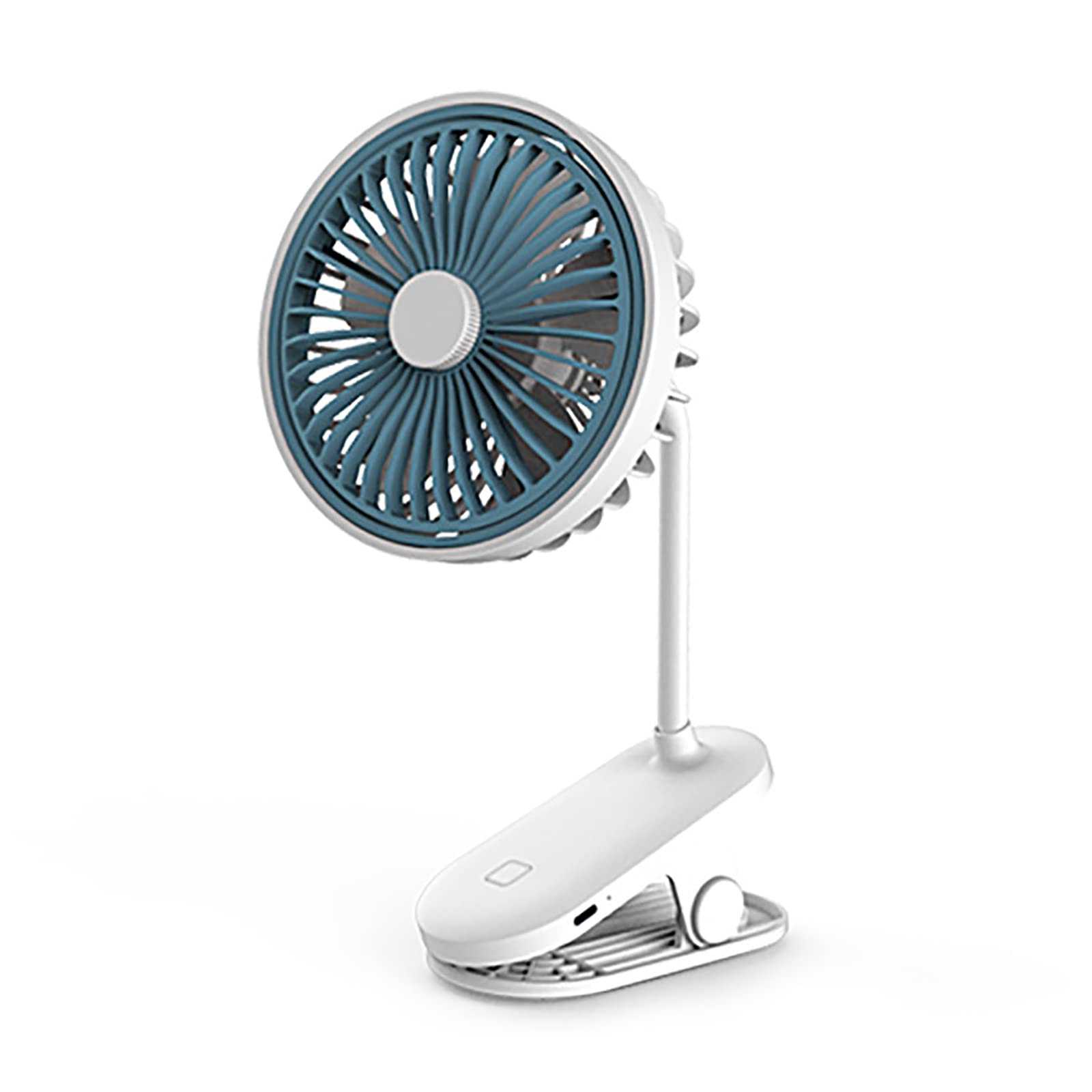Ventilateur rechargeable bleu portatif idéal comme ventilateur portable à clip