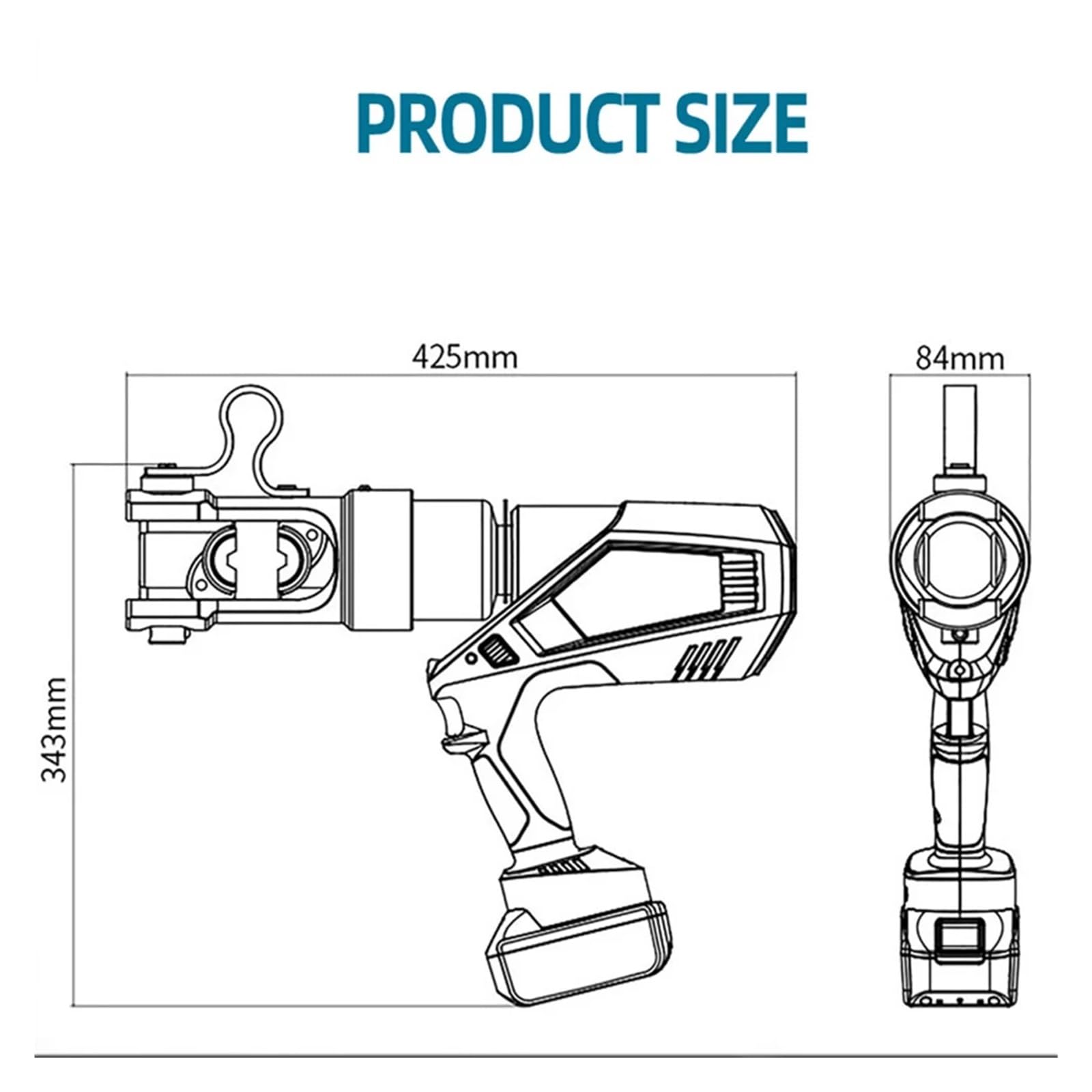 16-630mm² 180KN Akumulatorowe szczypce hydrauliczne, elektryczne hydrauliczne zaciskanie DC18V/4Ah Ładowanie Szczypce do zaciskania ED-630U nadaje się do zastosowań motoryzacyjnych, budowlan