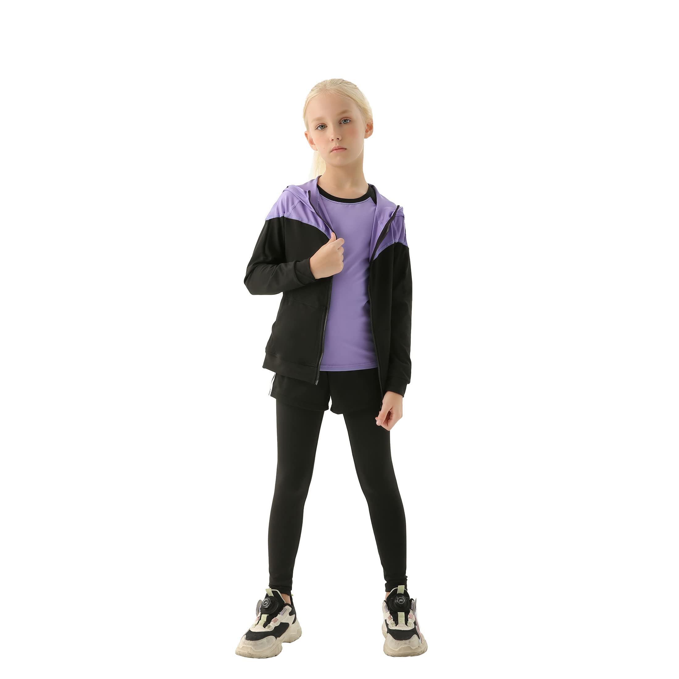 Kinder Mädchen Trainingsanzug 2/3 tlg Sportanzug Jogging Bekleidungsset Freizeitanzug (Shirt + Hose) Training Laufen Fußball Basketball Trikots Yoga