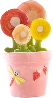 Cactus Measuring Spoon Set in Pot 1 Set Flower Eating Spoon Ceramic Cactus - Potted Decorative Measuring Tools - For Flower Pots Style 2