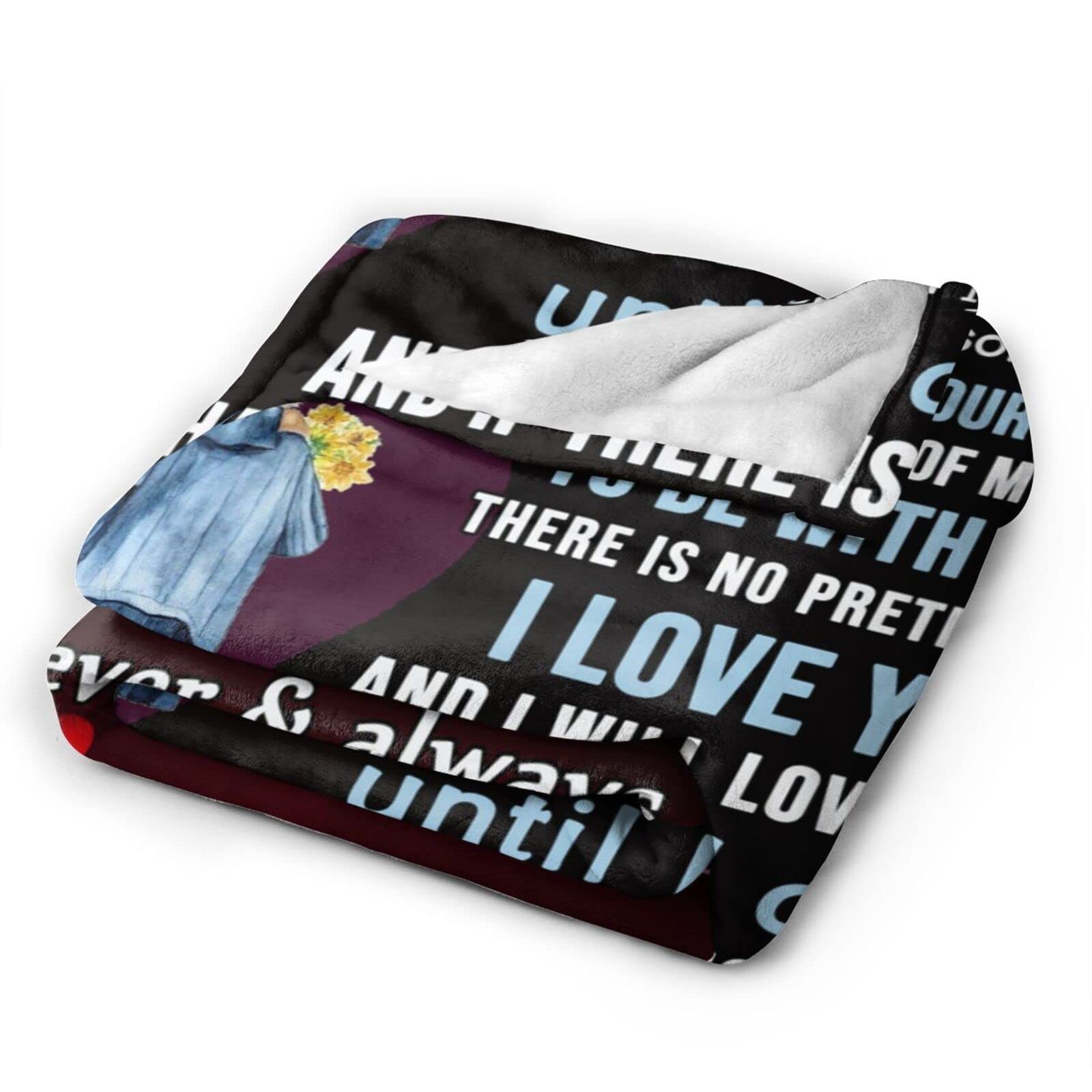 Manta Personalizada "To My Love" Para Pareja, Suave Microfranela, 50x60 Pulgadas, Regalo Romántico