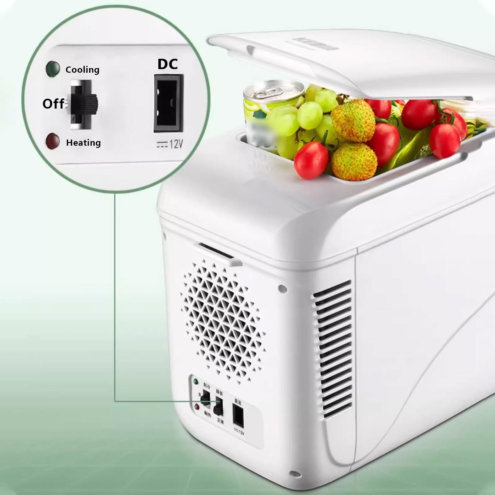 Frigorifero Piccolo Frigo Portatile Auto Minifrigorifero 9L Doppio Utilizzo for Auto E Casa Con Funzioni Di Riscaldamento E Raffreddamento 12V/220V
