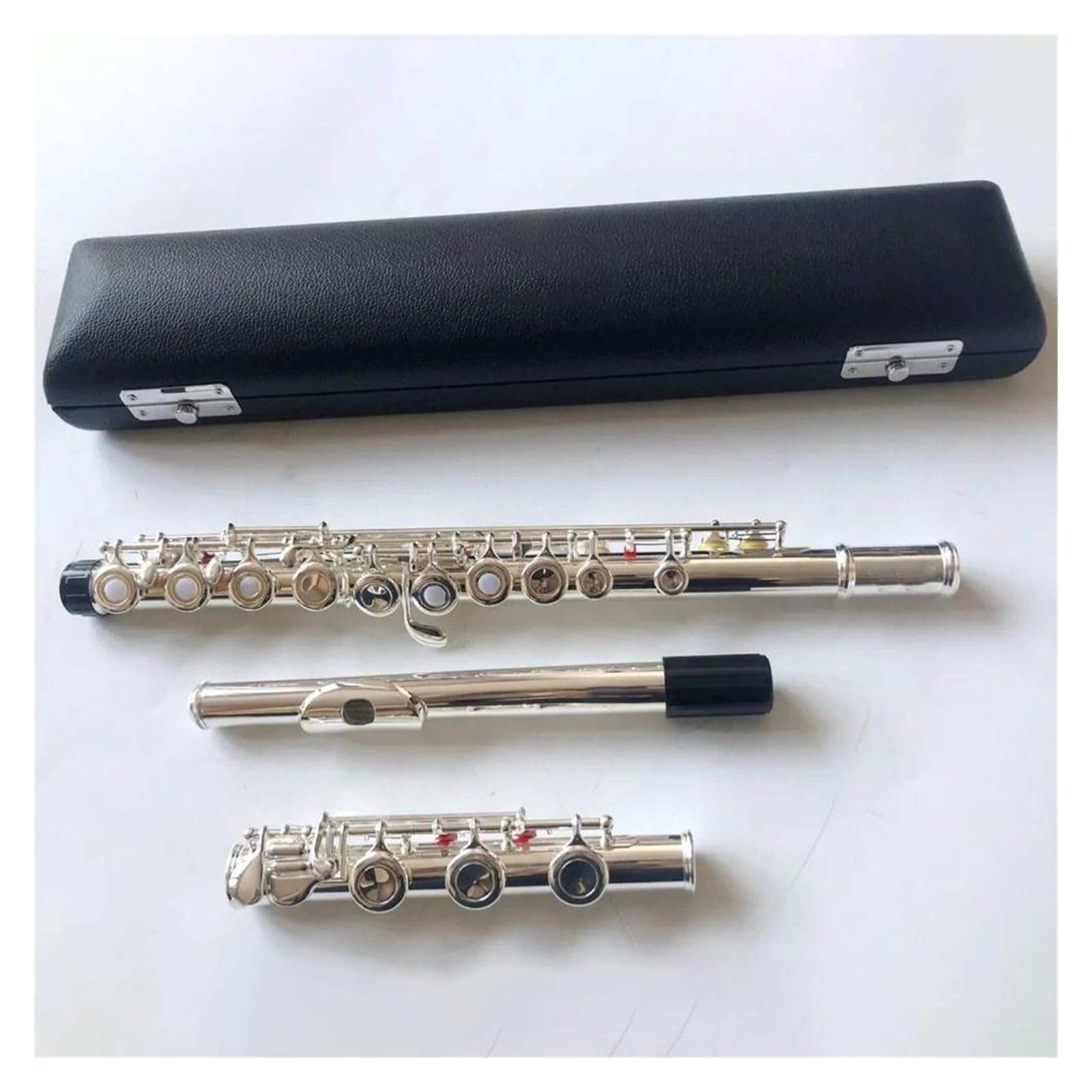 シルバーメッキ 17穴オープンフルートボタン スプリットEキー