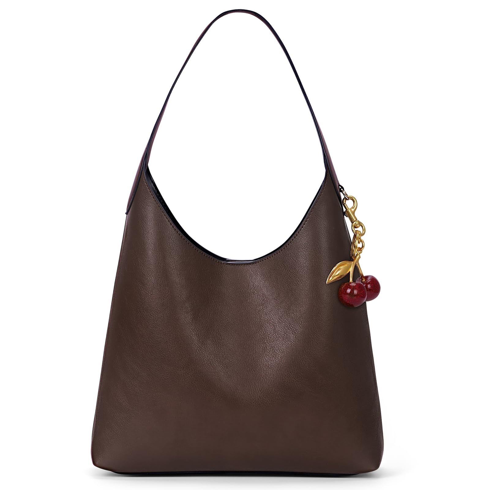 HICARRY Shoulder Bag for Women Vegan Hobo Bags Shoulder Bag Faux Leather Handbags Medium Slouchy Designer Handbags Purses Faux Leather-brown