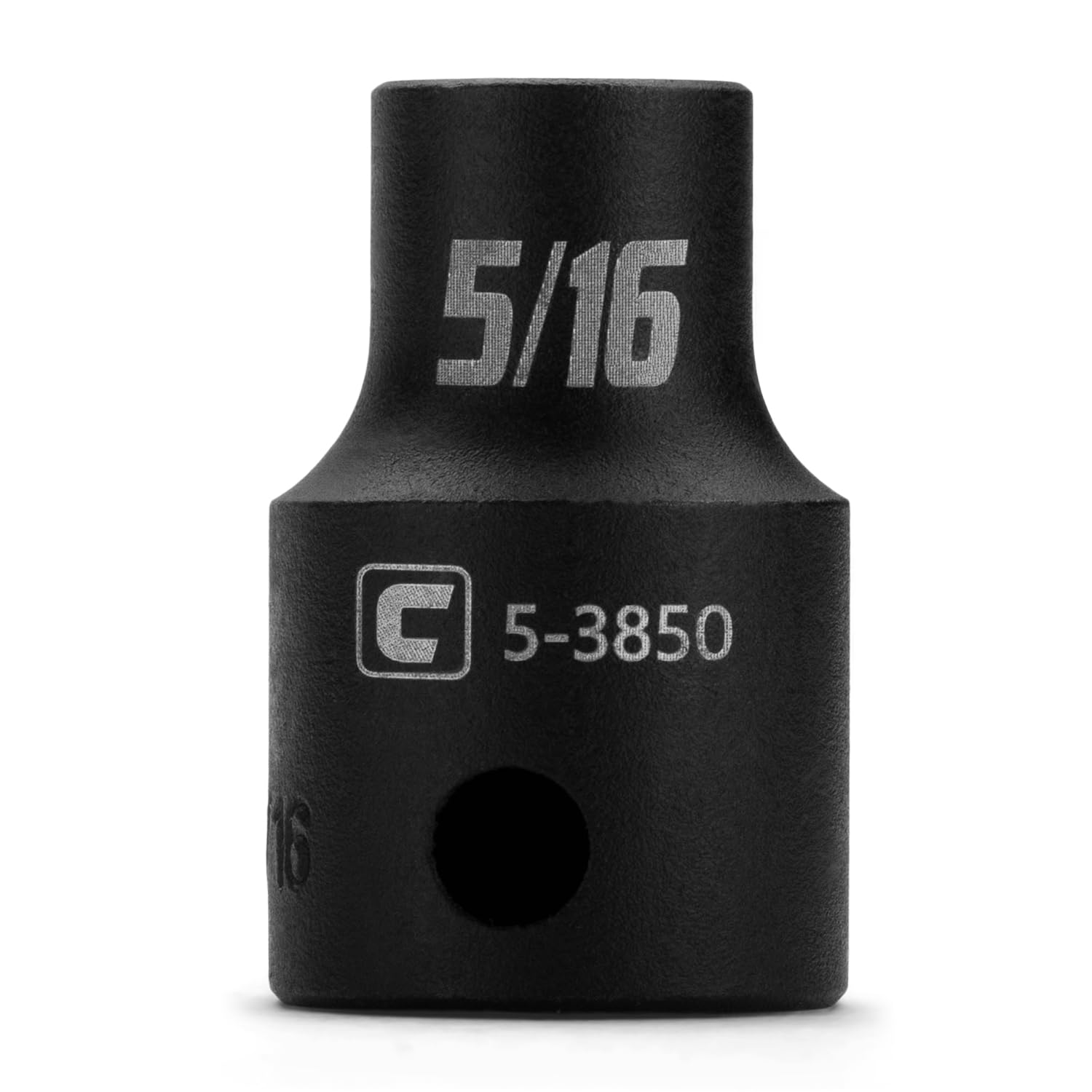 Capri Tools Black 5/16" Shallow Impact Socket, 3/8" Drive, 12-Point, Sae
