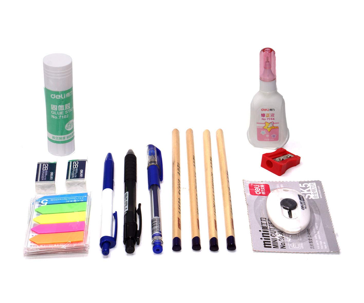 deli16 Pieces Stationery Set for Office Use or School Student