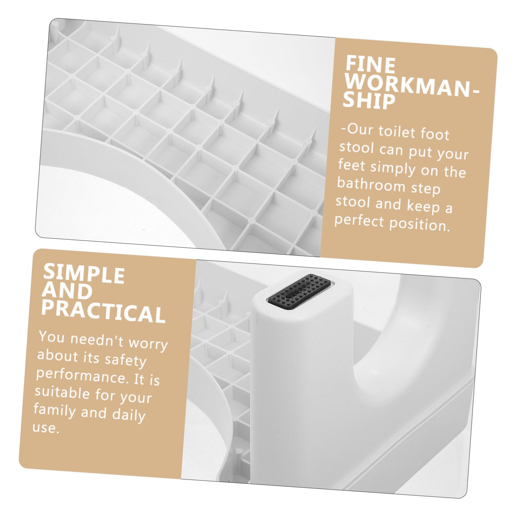 MOLUCKFU Toilet Seat Riser Sturdy and Stable Squatting Stool for Comfortable Bathroom Use