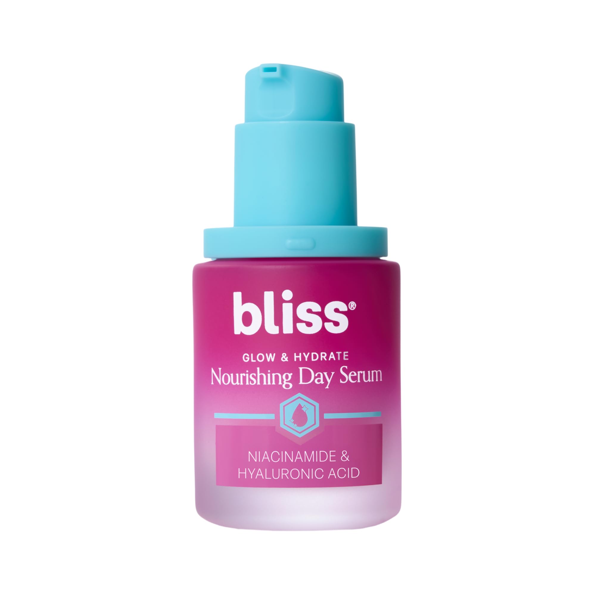 Bliss Glow and Hydrate Day Serum Replenishing and Hydrating Face Serum with Niacinamide, Hyaluronic Acid and Vitamin E Clean Cruelty-Free Paraben Free Vegan 30 ml