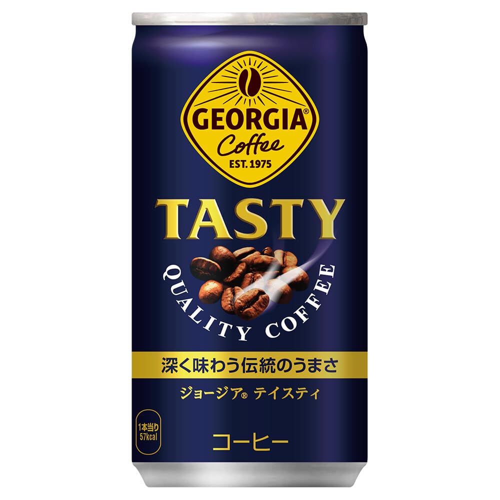 IA TASTY コーヒー 185g×90缶(3ケース) Amazon.co.jp: ジョージア テイスティ 185g缶 × 90本（30本入り × 3箱