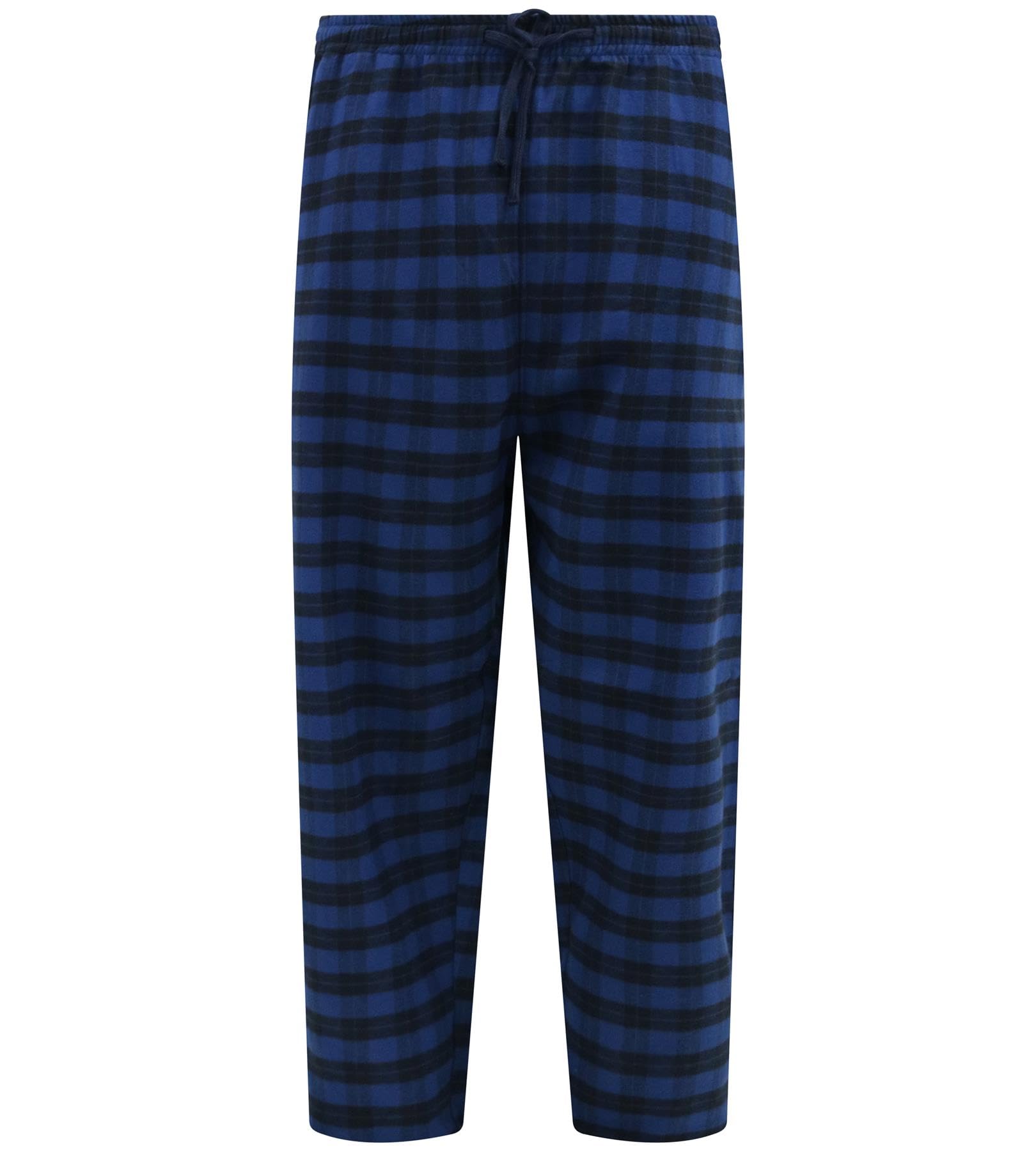 D555 Chatham Loungewear Trouser for Men in Navy Check, 3XL