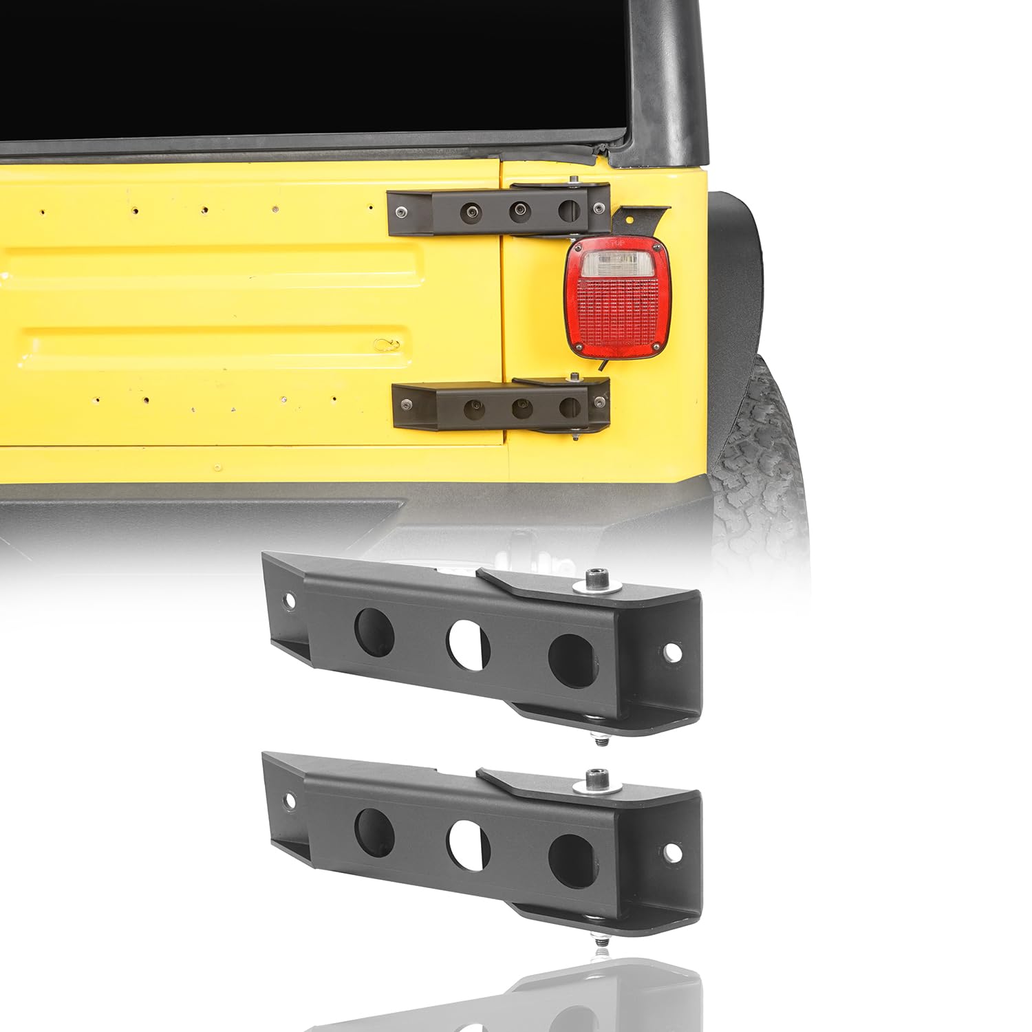 Wrangler Tailgate Hinge Set Compatible with Jeep Wrangler TJ 1997 1998 1999 2000 2001 2002 2003 2004 2005 2006