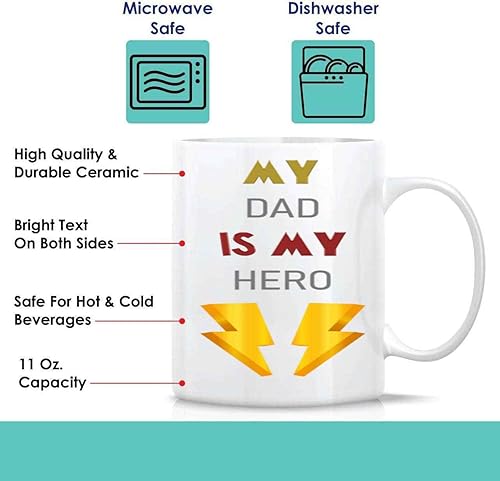 Miniatura 2 de Humorous Gift Proud Police Dad Gift for Fathers, Officers, and Cops - for Celebrating Retirement Day - 11 Oz White Ceramic Coffee Mug