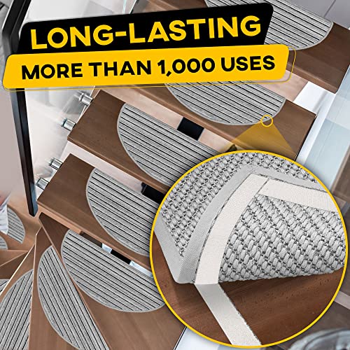 Image of Hook and Loop Tape Roll with Heavy Duty Adhesive Industrial Strength Easy to Cut, Strong Hook and Loop Strips with Sticky Back, White, 1 Inch * 30 Feet