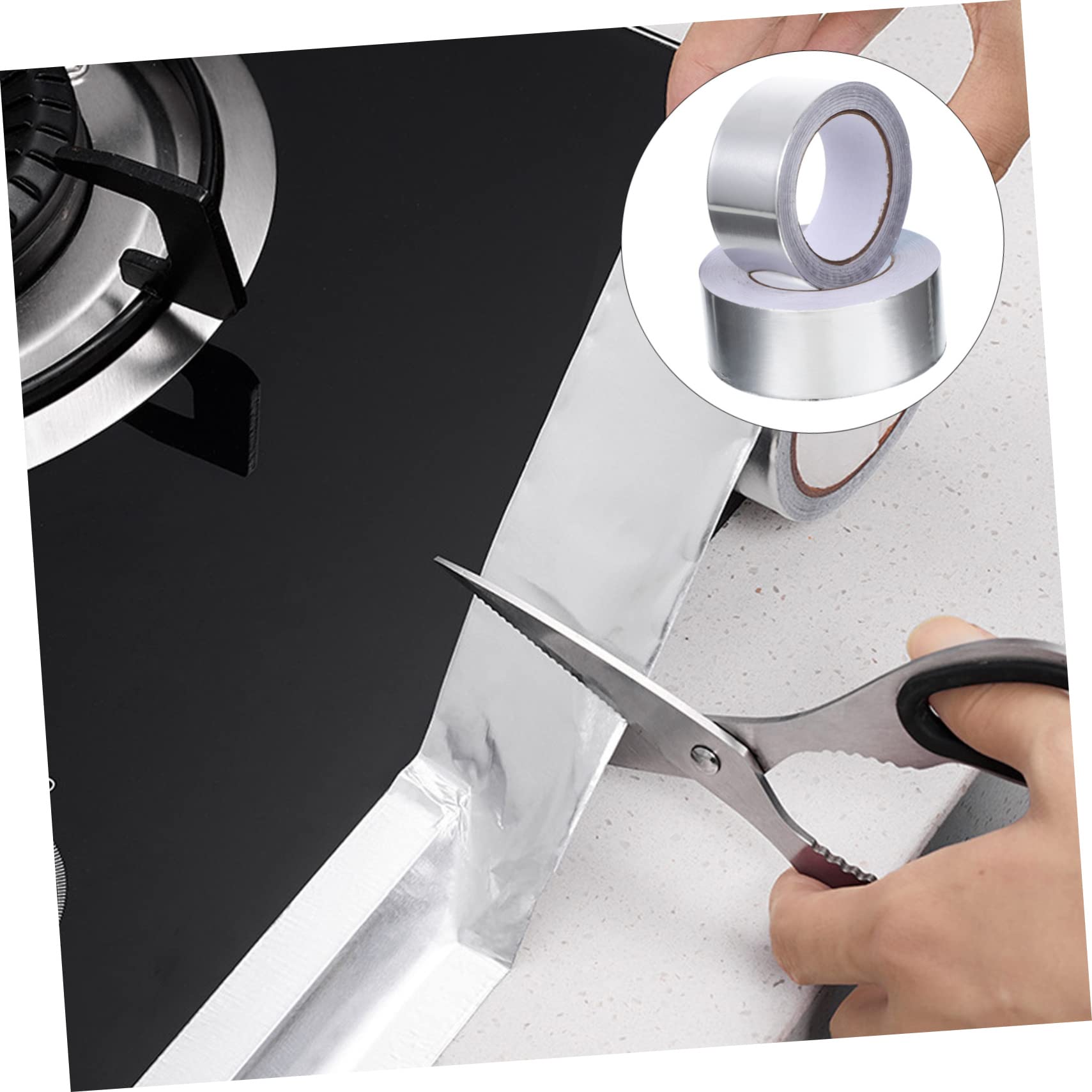 Cinta de Aluminio Resistente al Calor y Waterproof para Protección de Tuberías y Equipos de Precisión 2 Rollos y 2 Grosores Diferentes