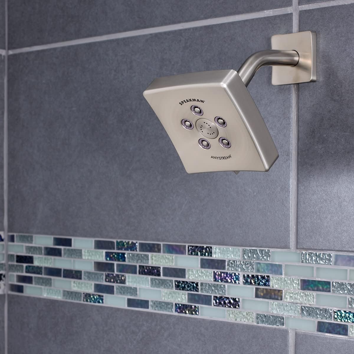 Speakman, Polished Chrome S-3021-E2 Kubos Anystream Adjustable 2.0 GPM Shower Head
